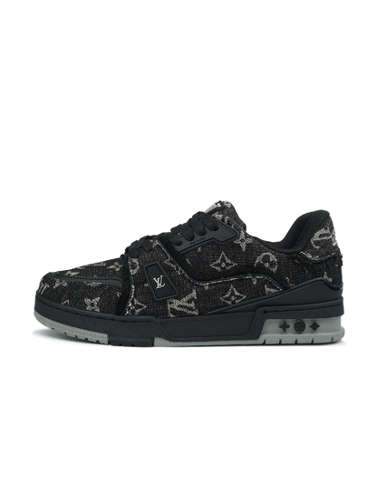 Louis Vuitton Trainer Black Grey Logo