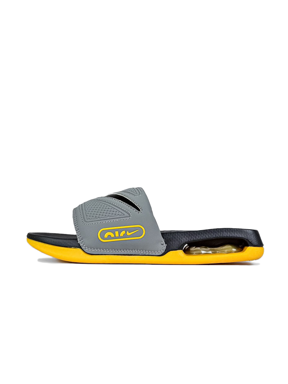 Nike Air Max Cirro Slide Sandals Gray Yellow