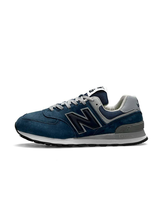 New Balance 574 Full Suede Blue Navy