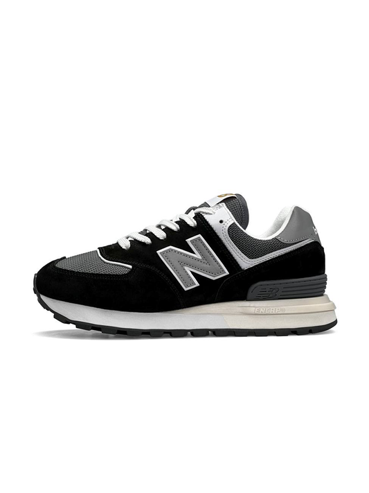 New Balance 574 Classic Gray White Beige Reflective