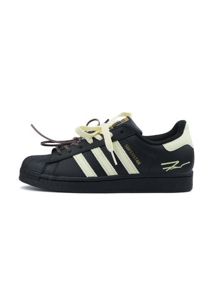 Adidas Superstar Custom Laces Black Yellow