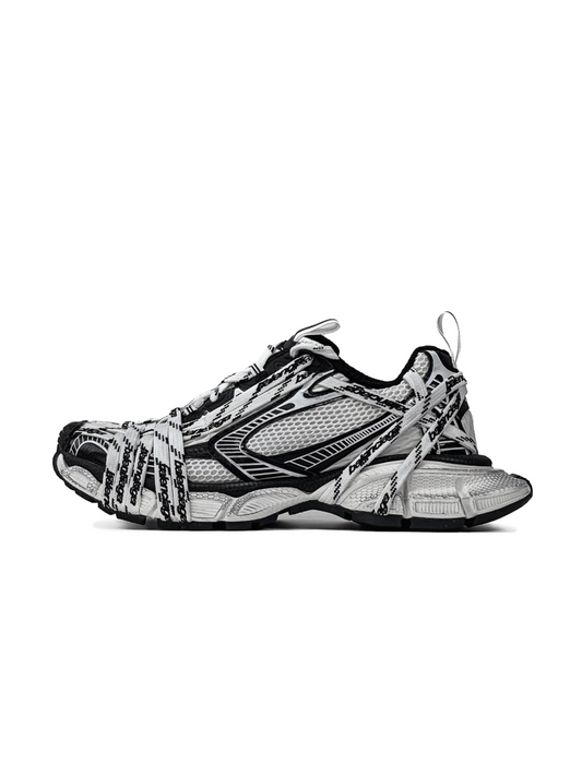 Balenciaga 3XL Extreme Laces Logo Sneaker in White Black