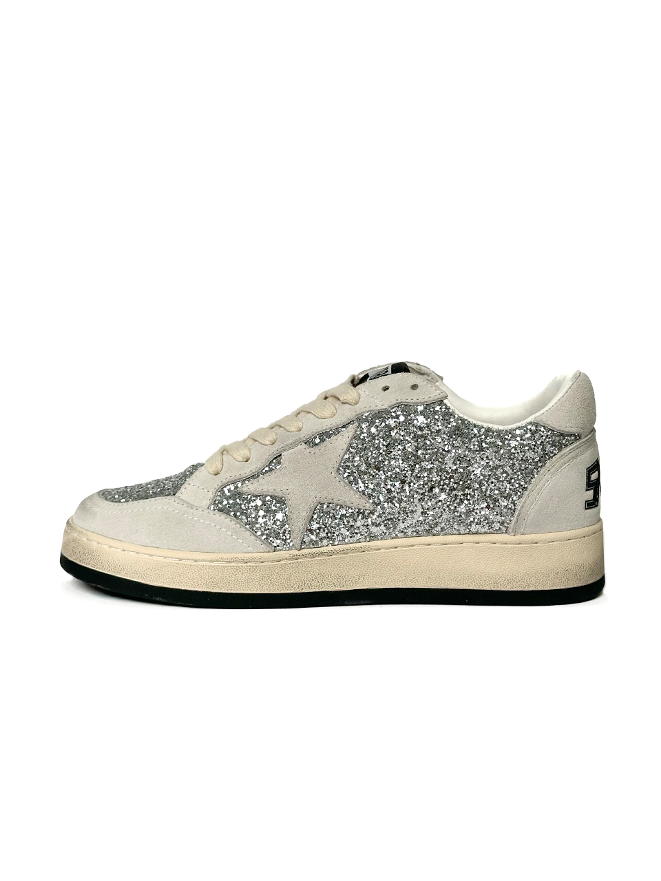Golden Goose Superstar Ballstar Sparkle Light Grey