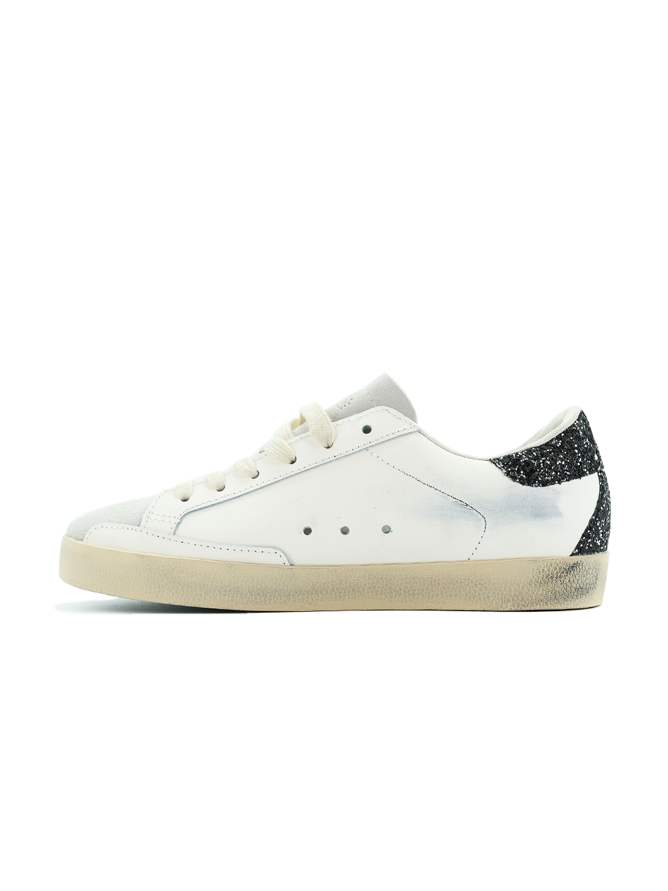 Golden Goose Superstar White Silver Black