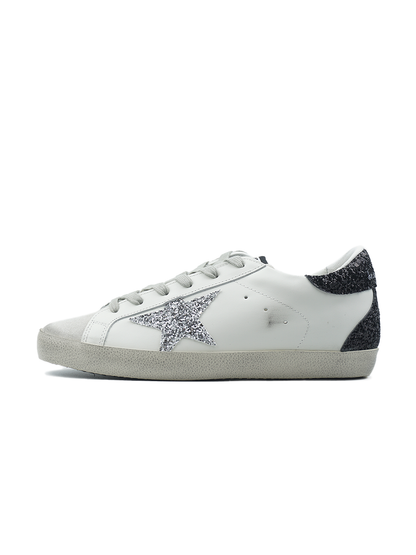 Golden Goose Superstar Glitter Star Silver