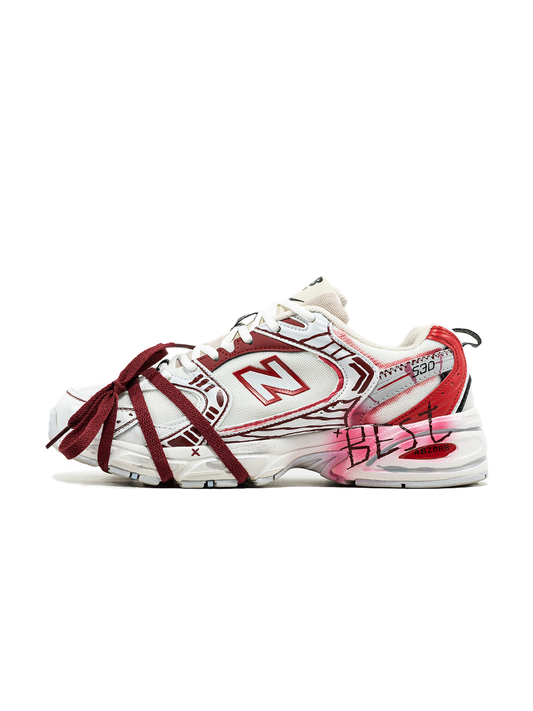 New Balance 530 Custom White Red