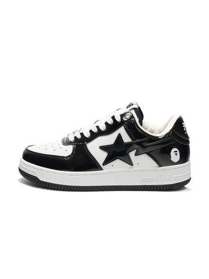 Bape A Bathing Ape Bape STA Patent Leather Black White