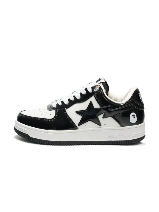 Bape A Bathing Ape Bape STA Patent Leather Black White
