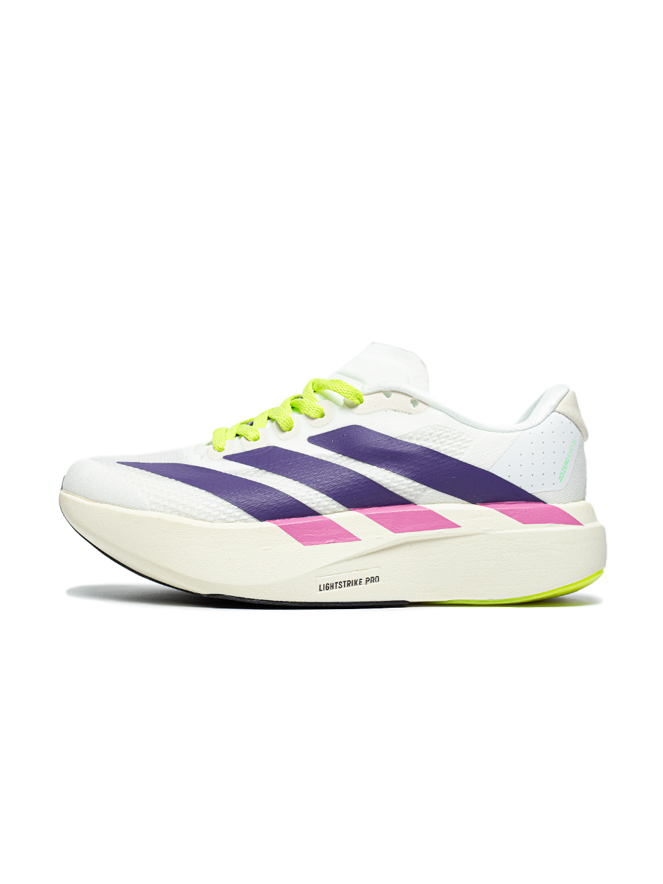 Adidas Adizero Evo SL Cloud White / Collegiate Purple / Lime Bur