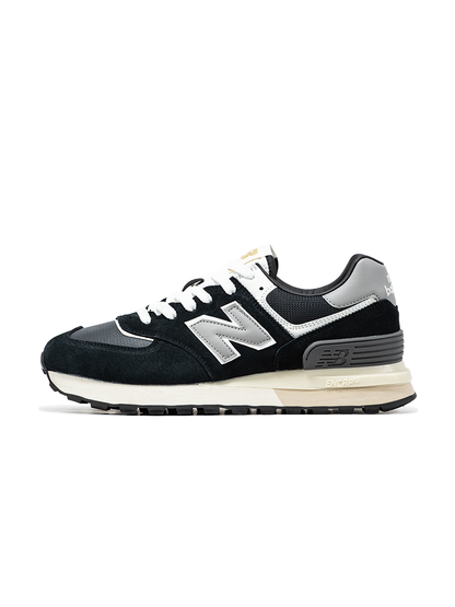 New Balance 574 Black White Beige