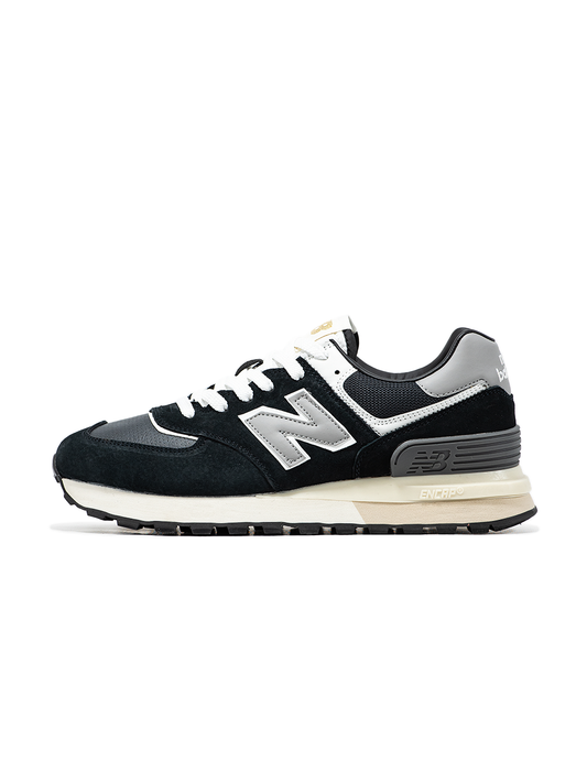New Balance 574 Black White Beige