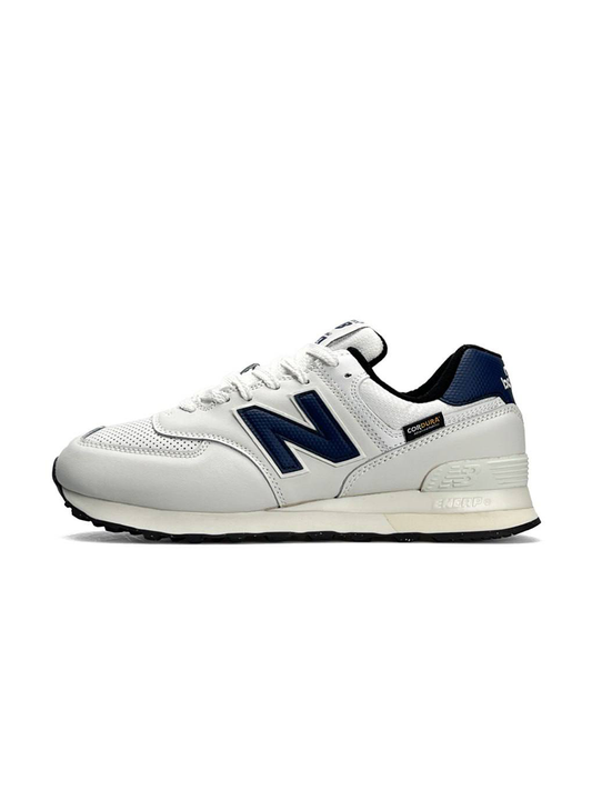New Balance 574 White Navy Cordura