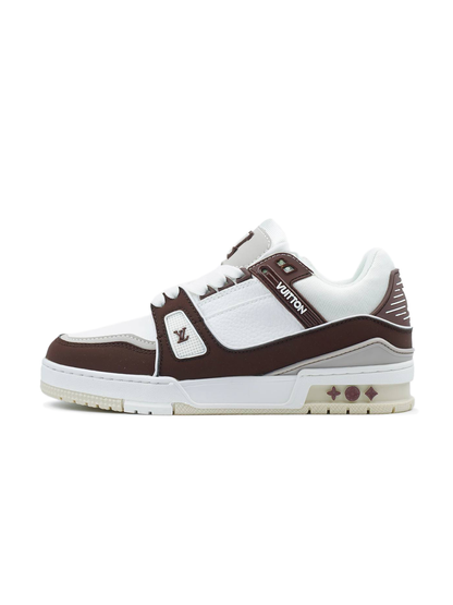 Louis Vuitton Trainer White Brown