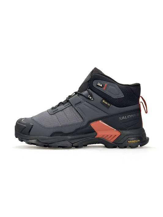 Salomon X Ultra 4 Mid Fur Grey Black Orange