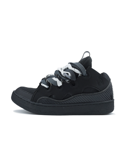 Lanvin Curb Sneakers Black Rope Laces Mix