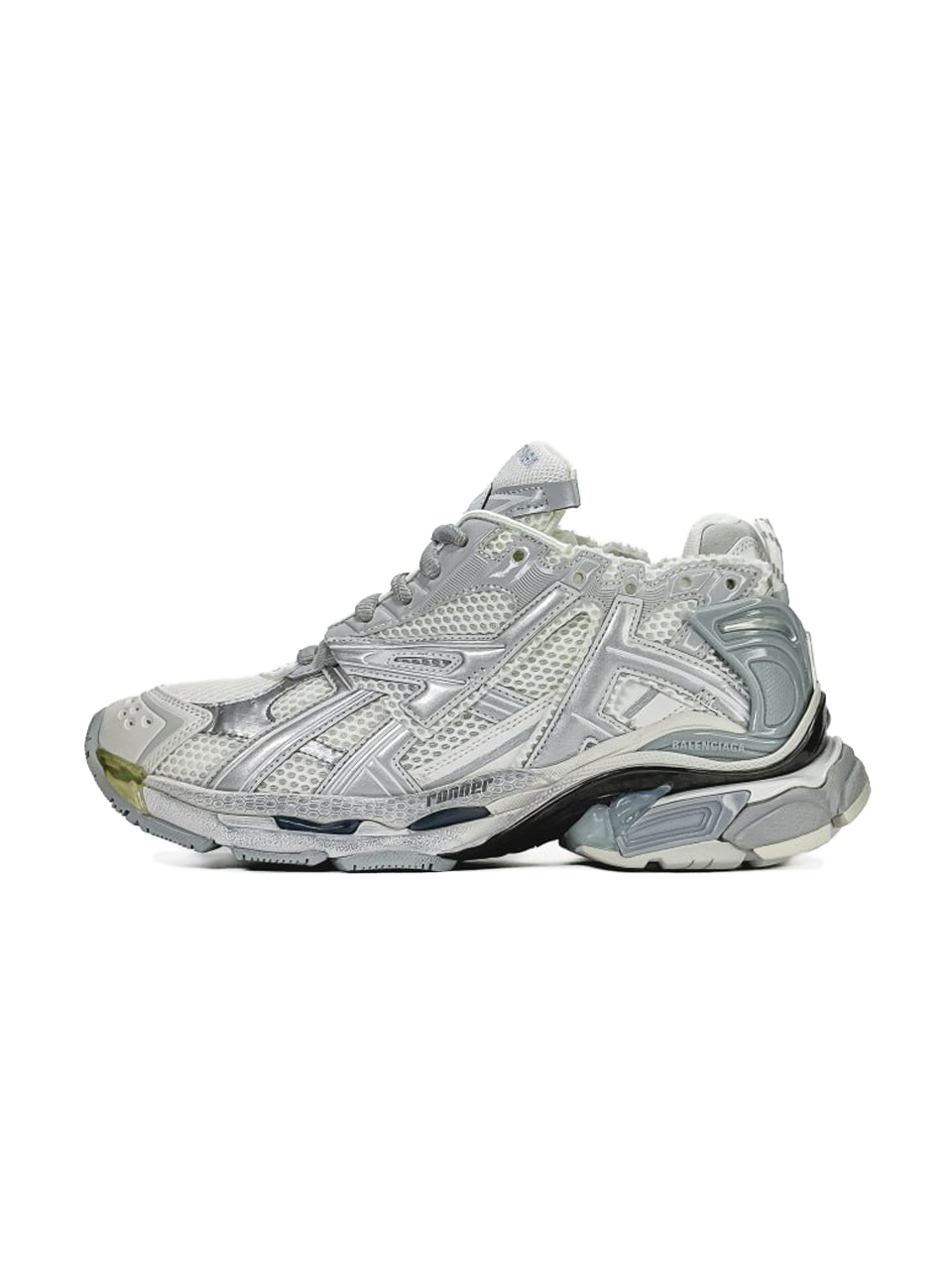 Balenciaga Runner Trainer White Silver