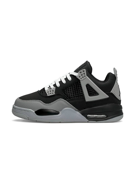 Nike Air Jordan 4 Retro Black Gray Fur