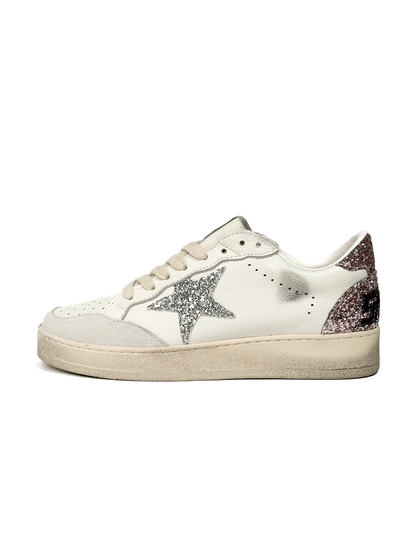 Golden Goose Superstar GGDB Ballstar White Silver Rose