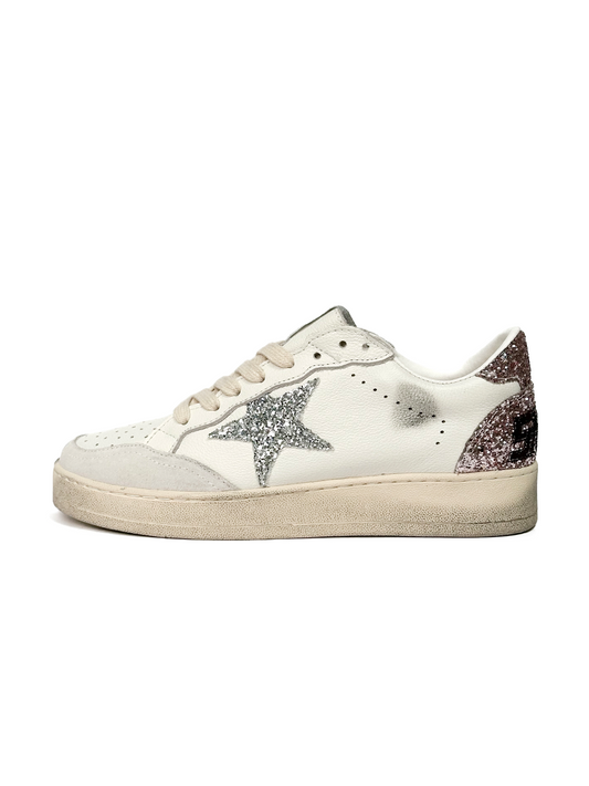 Golden Goose Superstar GGDB Ballstar White Silver Rose