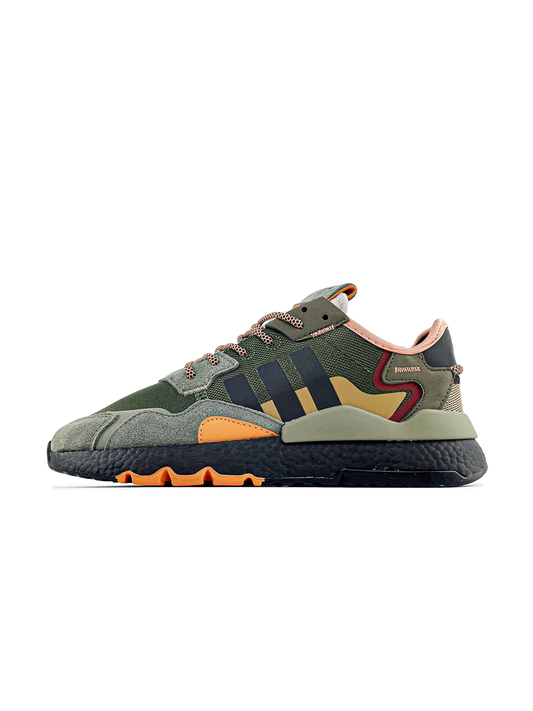 Adidas Nite Jogger Boost Core Black Orange Dark Green