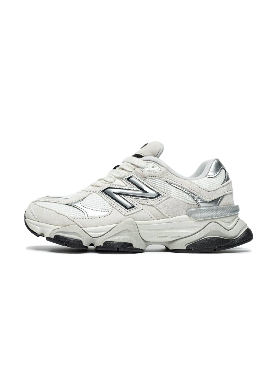 New Balance 9060 White Black Metallic Silver