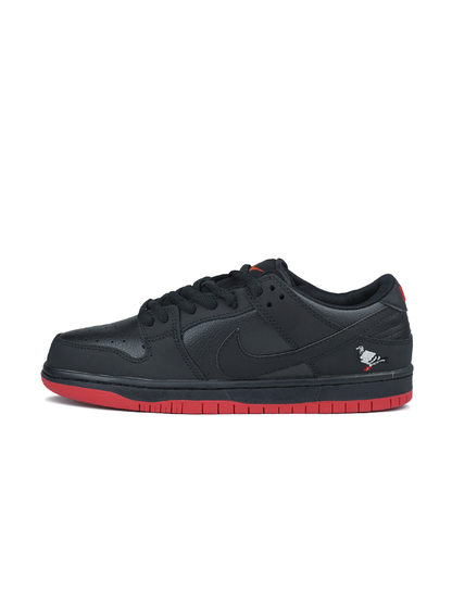 Nike Dunk Low Pigeon Black Red Хутро