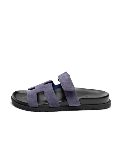 Hermes Chypre Sandals Violet Suede