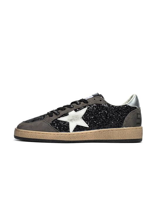 Golden Goose Ball Star in Glitter with Leather Star