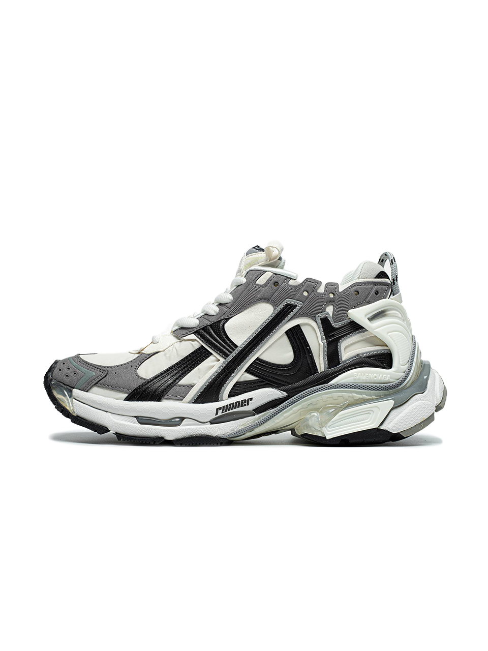 Balenciaga Runner Nylon Sneaker in Grey White Black