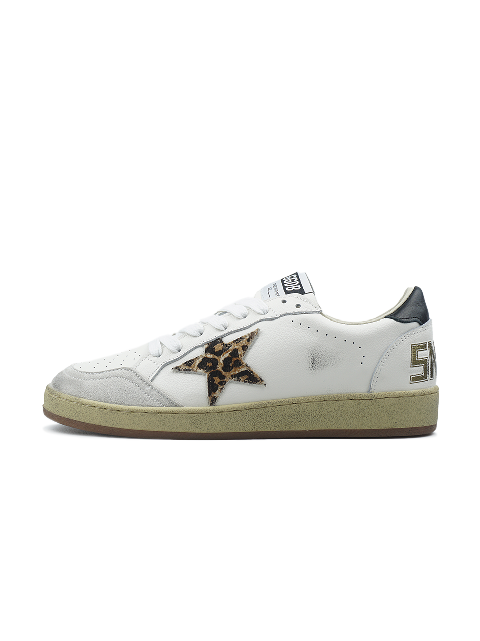 Golden Goose Superstar Leopard Star White