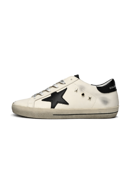 Golden Goose Superstar White Black Inscription