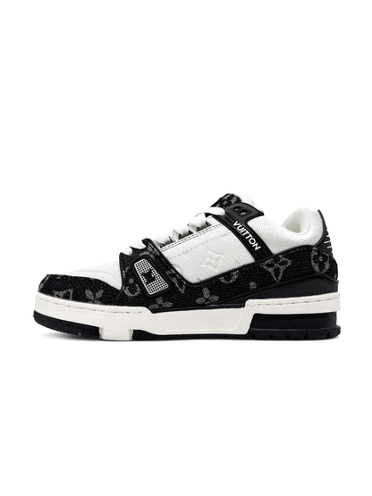 Louis Vuitton Trainer Sneaker Black White 2.0