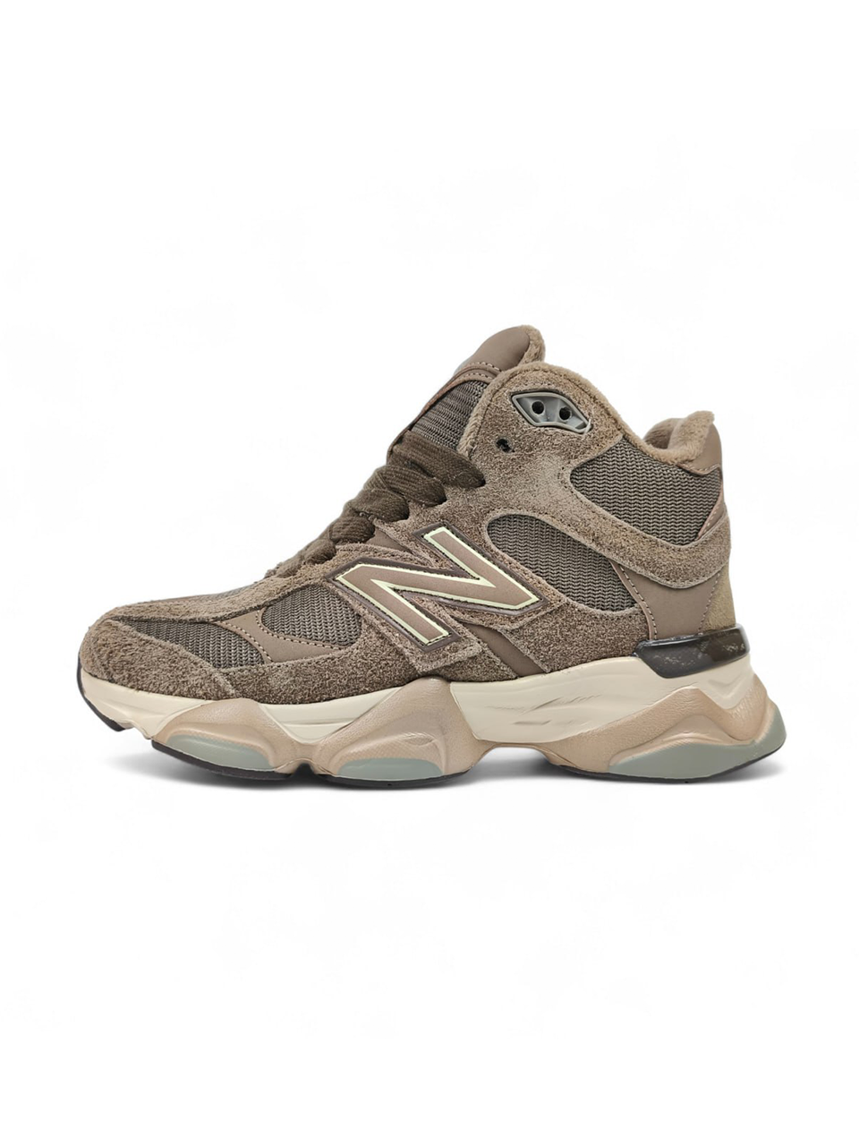 New Balance 9060 Mid Fur Mushroom Brown