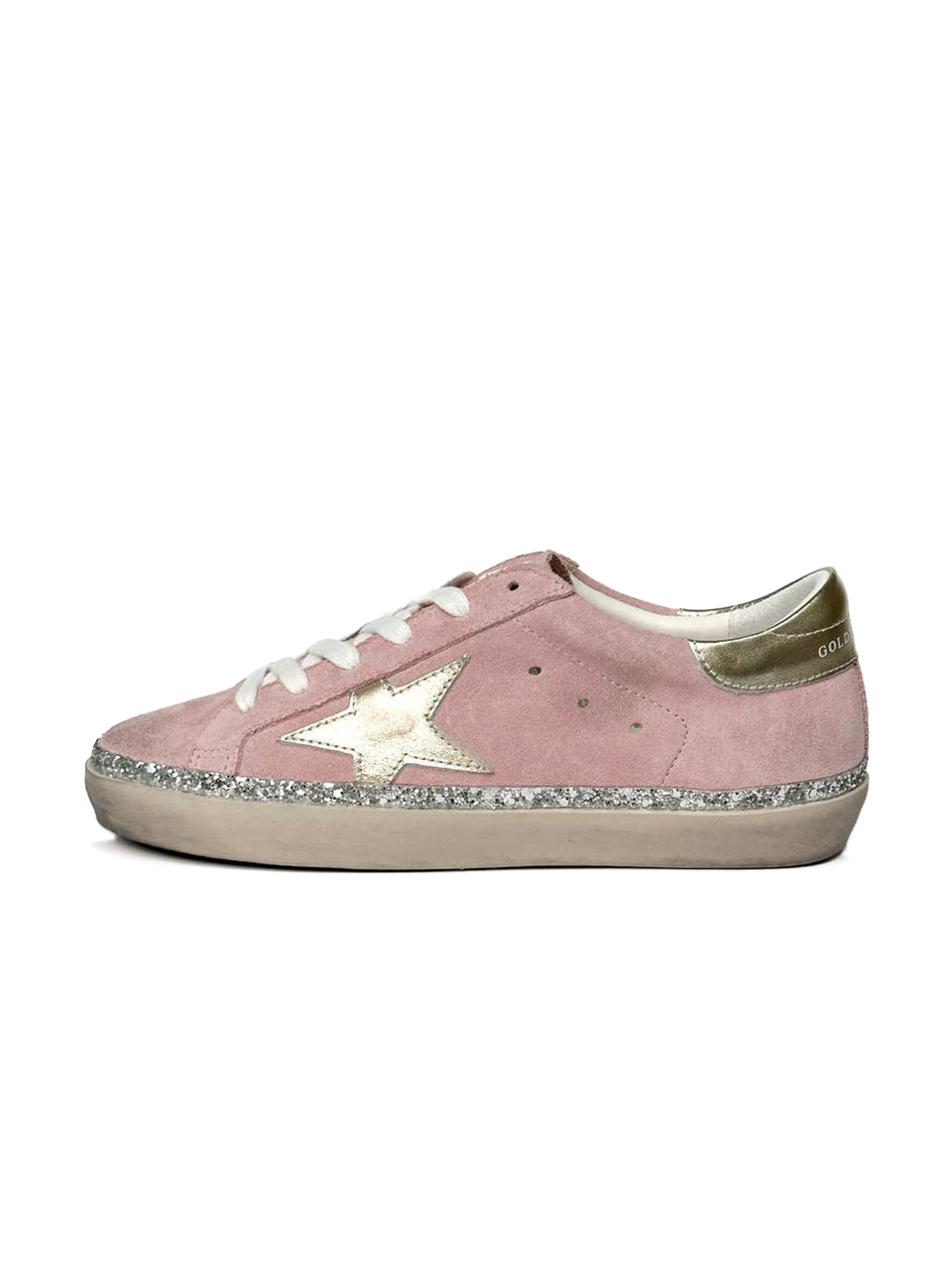 Golden Goose Superstar Pink Suede Silver