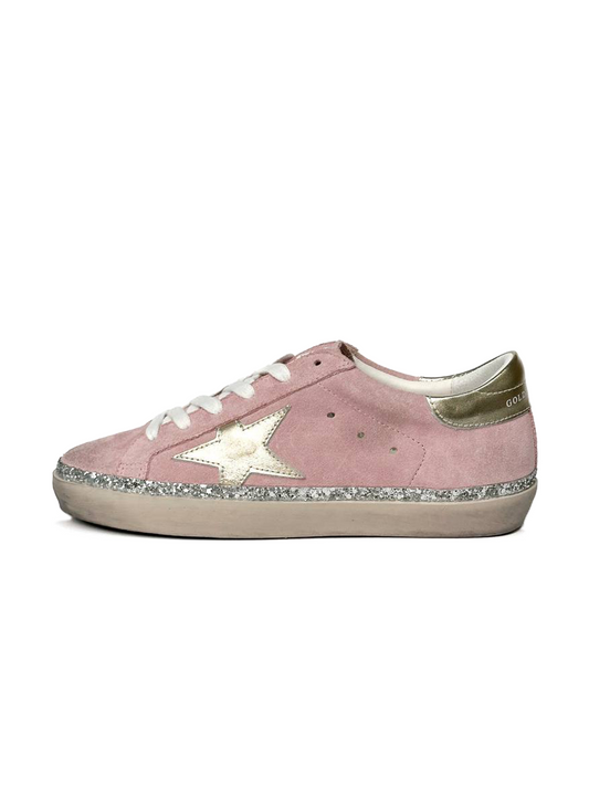 Golden Goose Superstar Pink Suede Silver