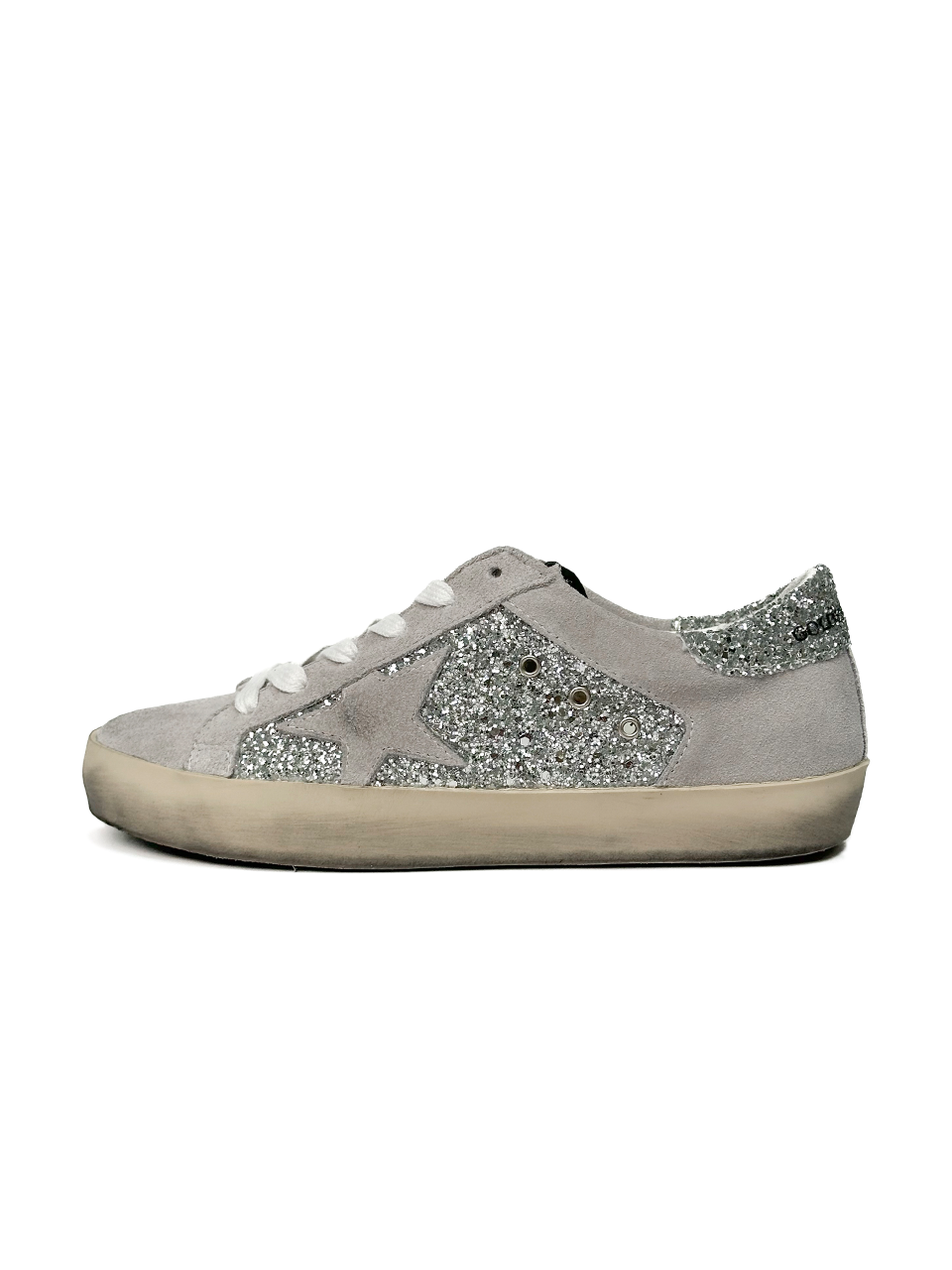 Golden Goose Superstar GGDB Star Light Grey Sparkle