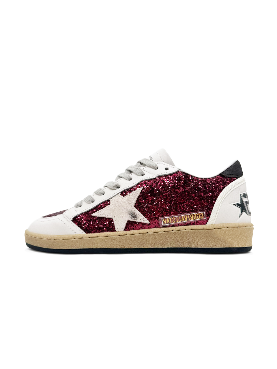 Golden Goose Ball Star Bordeaux Glitter