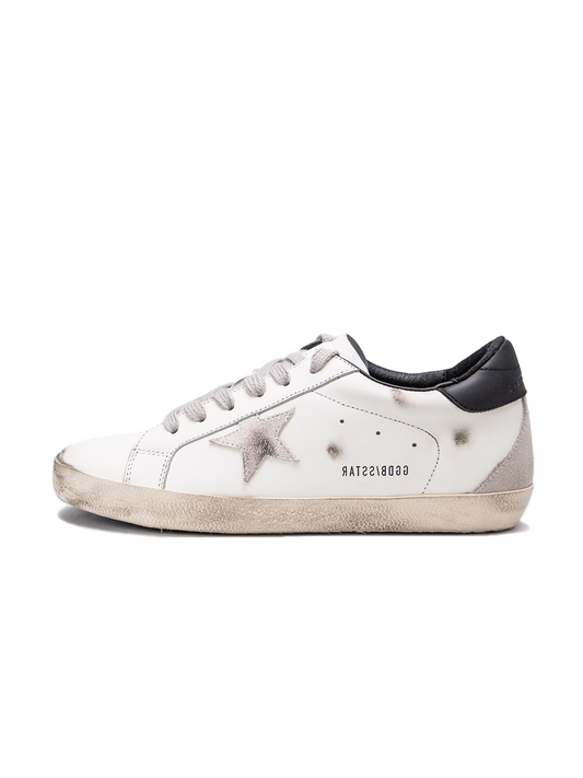 Golden Goose Superstar with Gray Suede Star and Black Leather