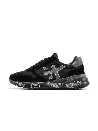 Premiata Mick Black Grey Logo