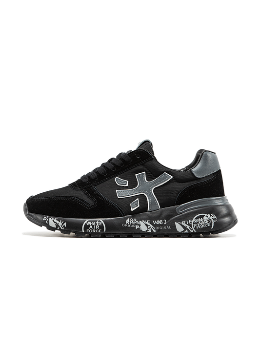 Premiata Mick Black Grey Logo