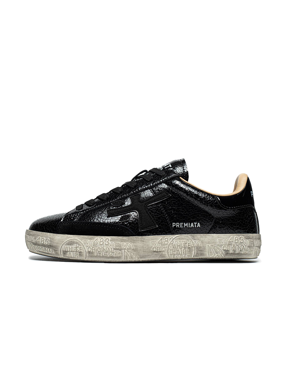 Premiata Stevend 6660 Crackle Leather Black