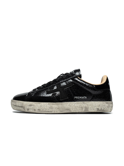 Premiata Stevend 6660 Crackle Leather Black