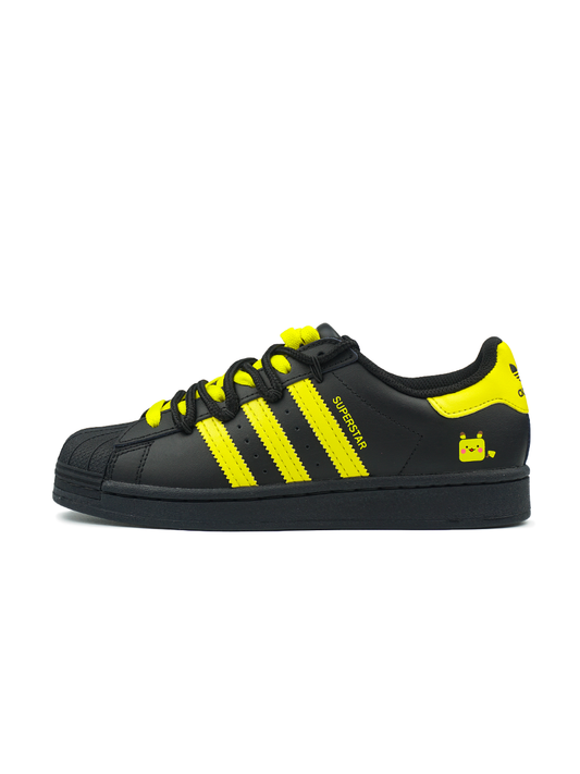 Adidas Superstar Pokemon Black Yellow Custom
