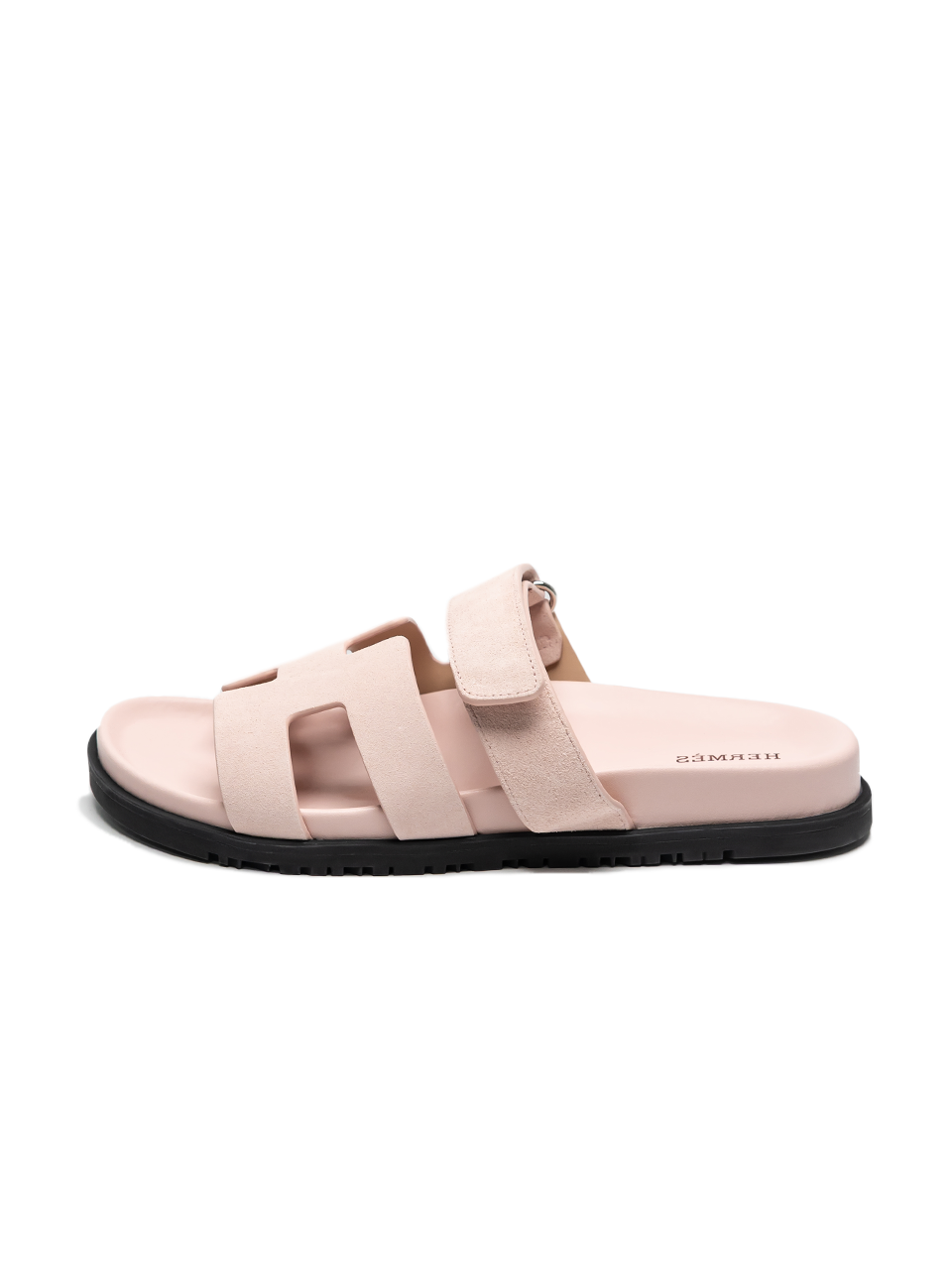 Hermes Chypre Sandals Pink Suede