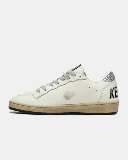 Golden Goose Ball Star Cream Silver