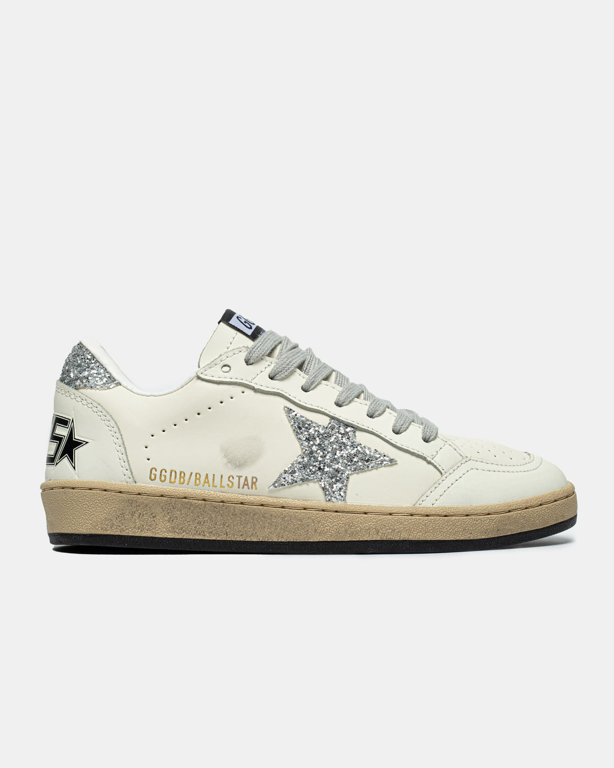 Golden Goose Ball Star Cream Silver