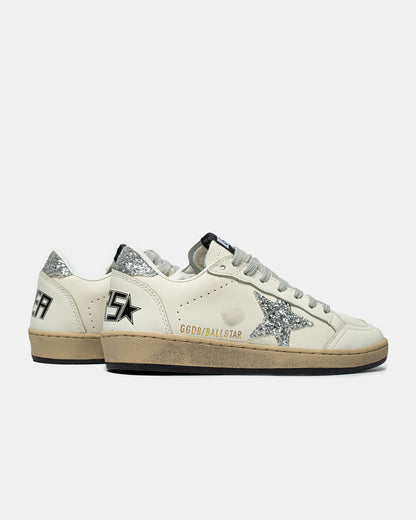 Golden Goose Ball Star Cream Silver