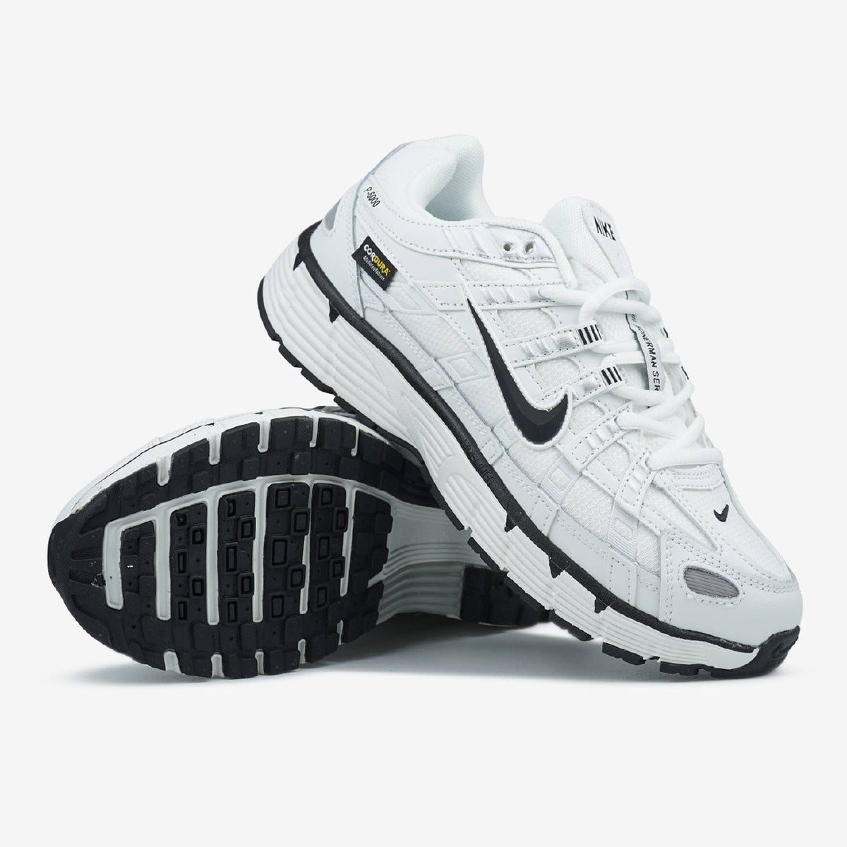 Nike P-6000 White Black Swoosh Cordura