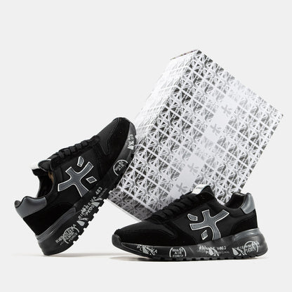 Premiata Mick Black Grey Logo