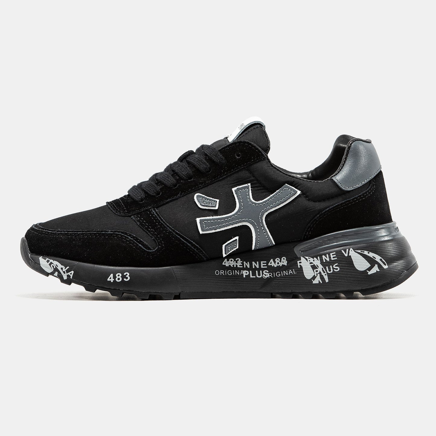 Premiata Mick Black Grey Logo